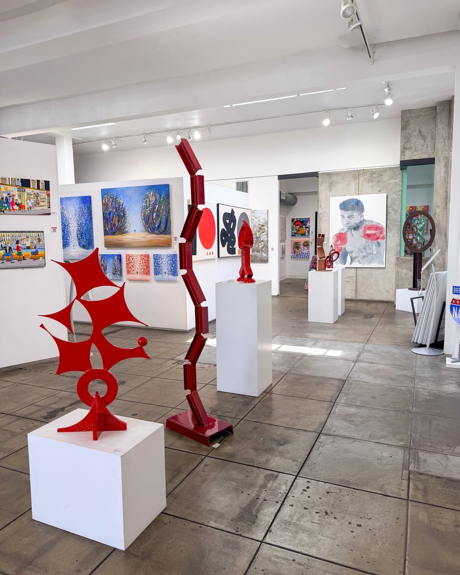 Original paintings and sculptures at Artspace Warehouse in Los Angeles