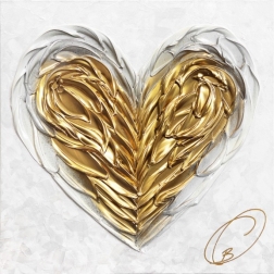 Cynthia Coulombe-Bégin: Gold Heart On White No.5