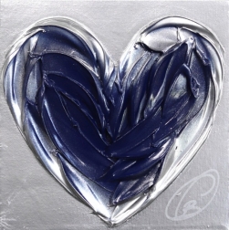 Cynthia Coulombe-Bégin: Blue Heart On Silver No.1