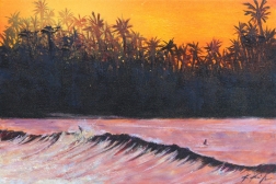 Kathleen Keifer: Sunset Surfing in Tahiti