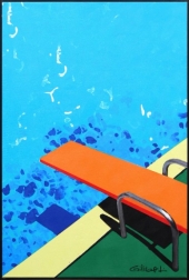 Michael Giliberti: Pool With Orange Diving Board II