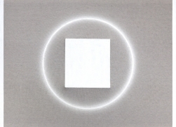 Len Klikunas: White Square with Bands