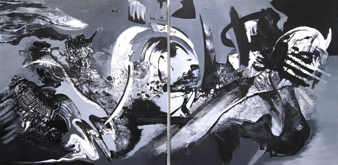 Gail Titus: Gravitational Forces (Diptych) image 1