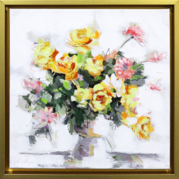 Kellie Newsome: Yellow Roses and Pink Daisies