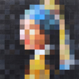 Brandon Neher: Girl with Pearl Earring Pixelated