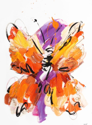 Ash Almonte: Orange Butterfly Purple Swirl