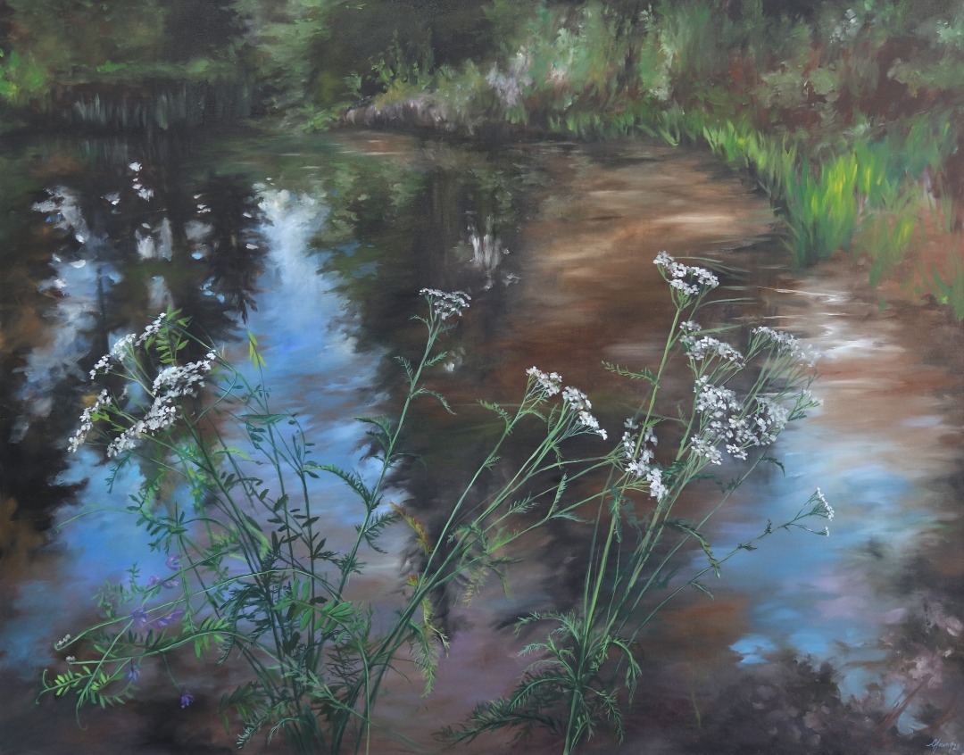 Amber Young: Lorne's Pond with Yarrow image 1