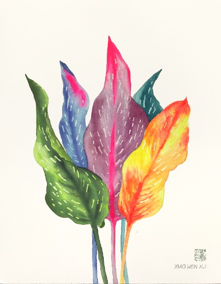 Xiao Wen Xu: Rainbowland Calla Lily Leaves II image 1