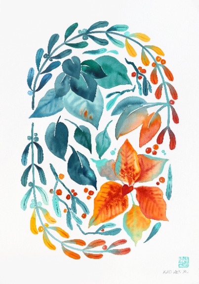 Xiao Wen Xu: Poinsettia image 1