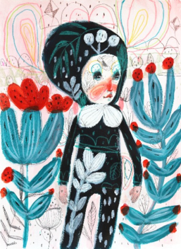 Silvia Pavarini: Blue Flowers and Colored Threads