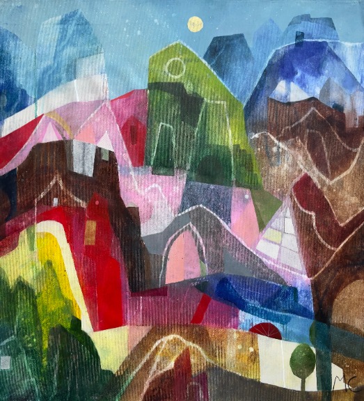 Maria C Bernhardsson: Houses and Sunrise image 1