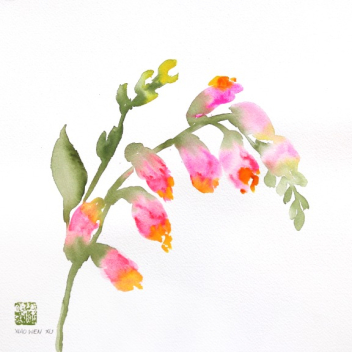 Xiao Wen Xu: Pink and Orange Snapdragons