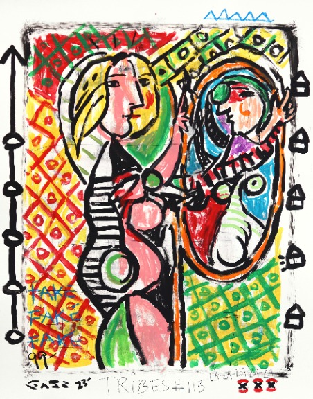 Gary John: Striped Ego Trip: Girl Before a Mirror image 1