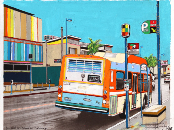 Fabio Coruzzi: Bus Stop at Manhattan Beach