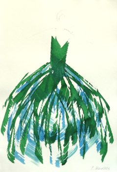 Bettina Mauel: The Blue Green Dress 1