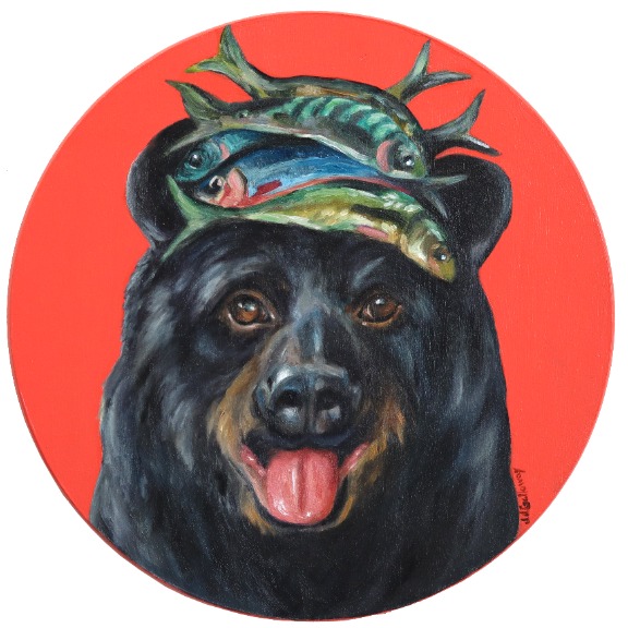 JJ Galloway: Black Bear's Fish Tower Top Hat image 1