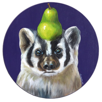 JJ Galloway: A Portrait of a Badger and His Pear