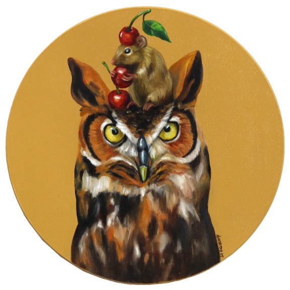 JJ Galloway: Horned Owl with His Mouse image 1