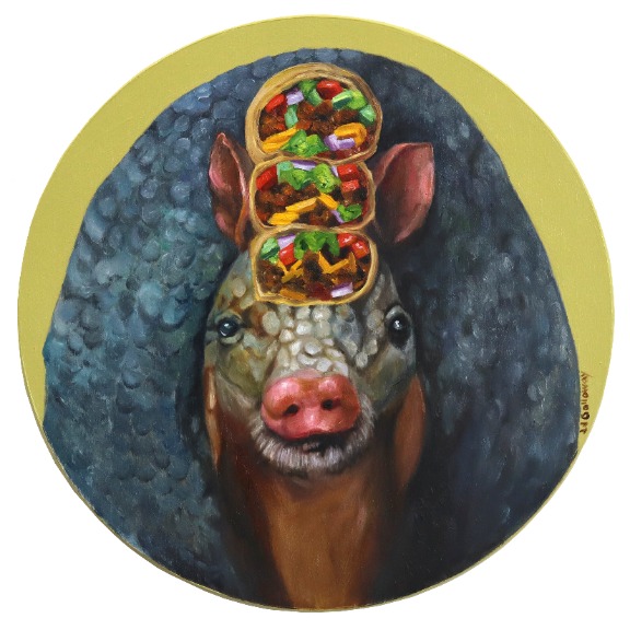 JJ Galloway: Portrait of an Armadillo, Bearing Burritos image 1