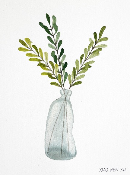 Xiao Wen Xu: Rosemary Bouquet in Vase image 1