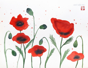 Xiao Wen Xu: Poppies II