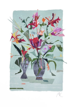 Maria C Bernhardsson: Paper Blooms in Red