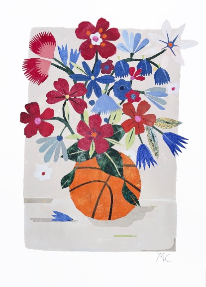 Maria C Bernhardsson: Courtside Blooms, Knicks image 1