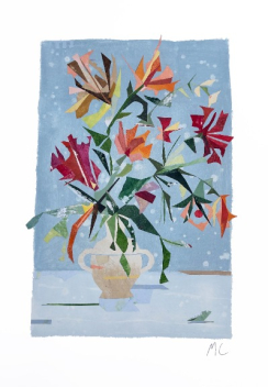 Maria C Bernhardsson: Paper Blooms in Orange