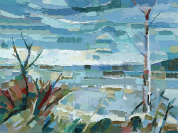 Dana Cowie: Dogwood and Birch Tree