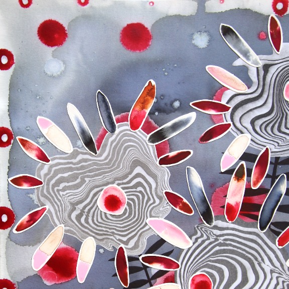 Krisanne Souter: Flower Arrangement in Red Spotted Glazed Pot image 2