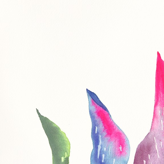 Xiao Wen Xu: Rainbowland Calla Lily Leaves II image 2
