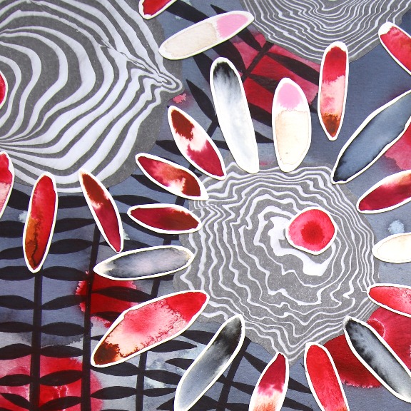 Krisanne Souter: Flower Arrangement in Red Spotted Glazed Pot image 3