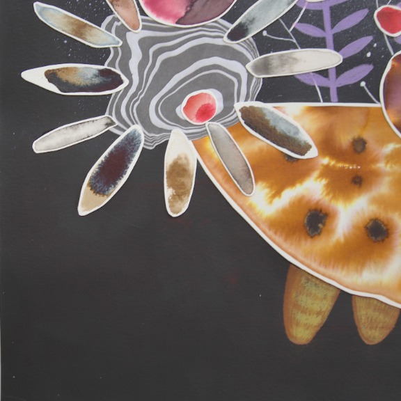 Krisanne Souter: Flower Arrangement in Ochre Glazed Pot image 4