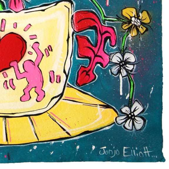 Jonjo Elliott: Haring Pot & a Pink Bloom image 5