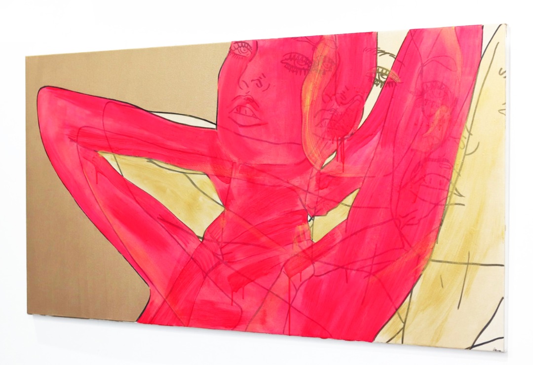 Hilary Bond: Untitled (Pink and Gold Tie) image 6