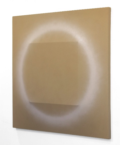 Len Klikunas: Circle Square 2 Beige on Tan image 6