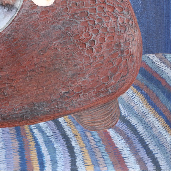 Krisanne Souter: Flower Arrangement in Carved Wooden Bowl image 6