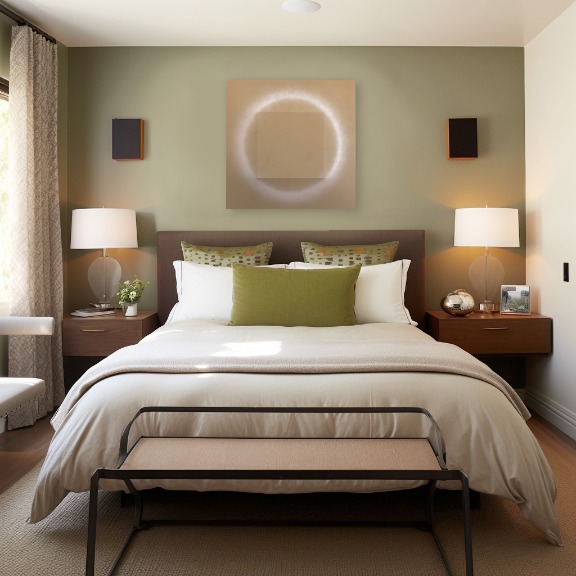Len Klikunas: Circle Square 2 Beige on Tan image 7