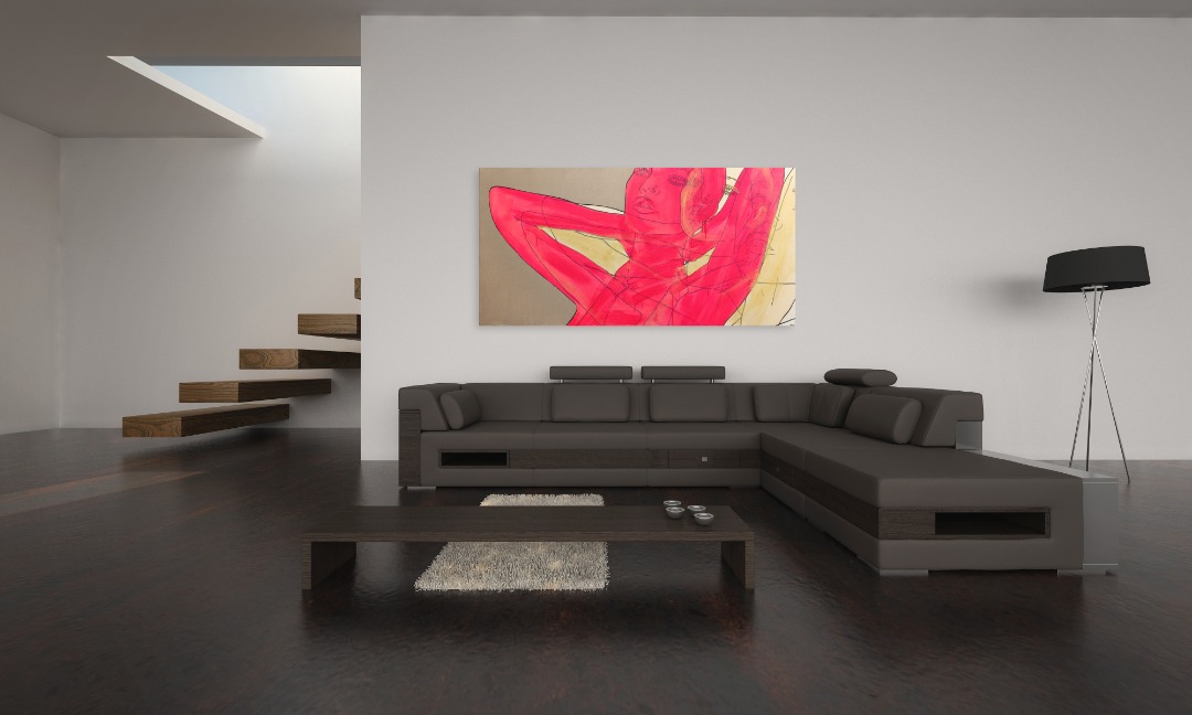 Hilary Bond: Untitled (Pink and Gold Tie) image 8
