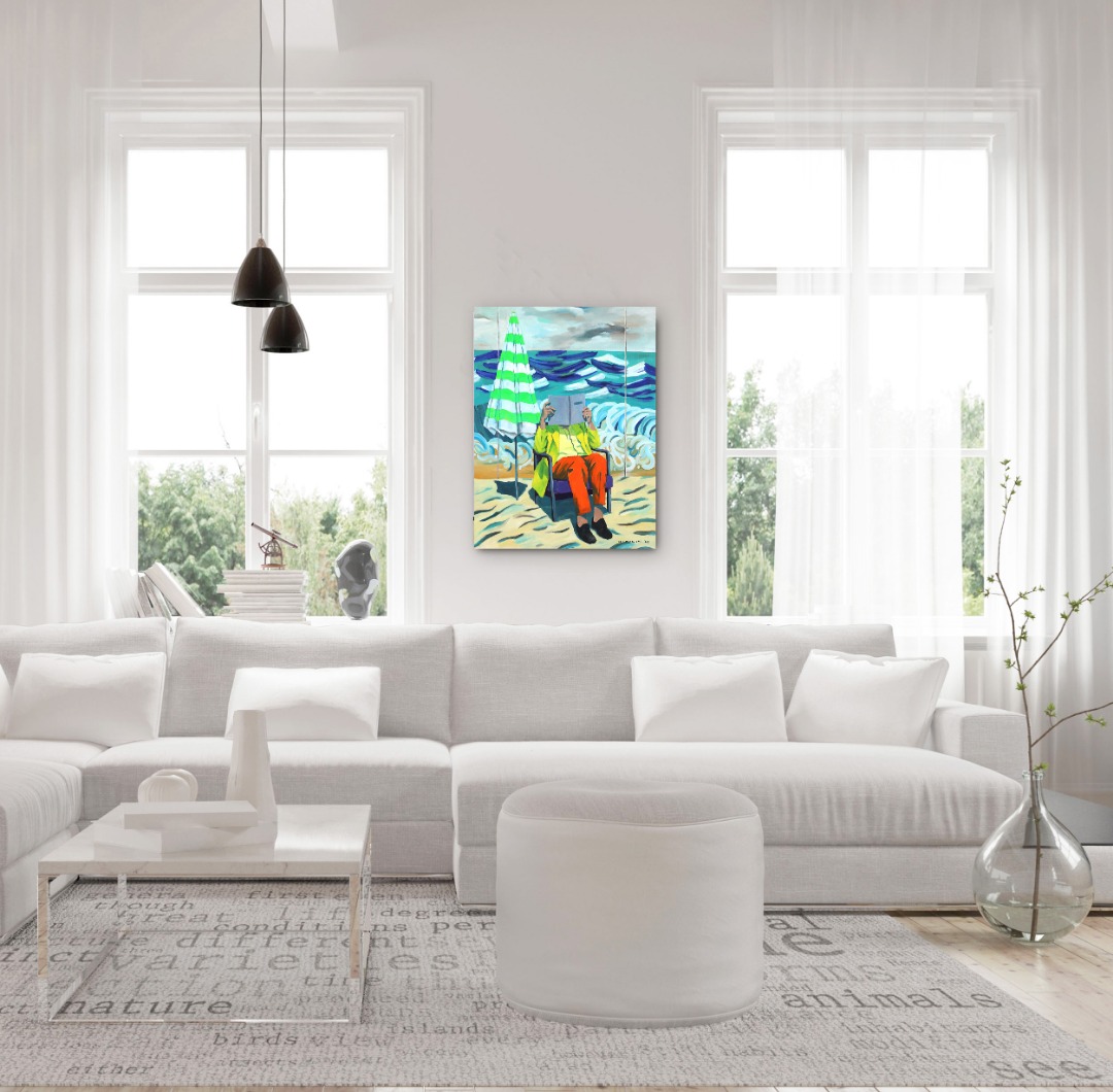 Iqi Qoror: Reading Pose in Front of Three Panels Landscape image 8